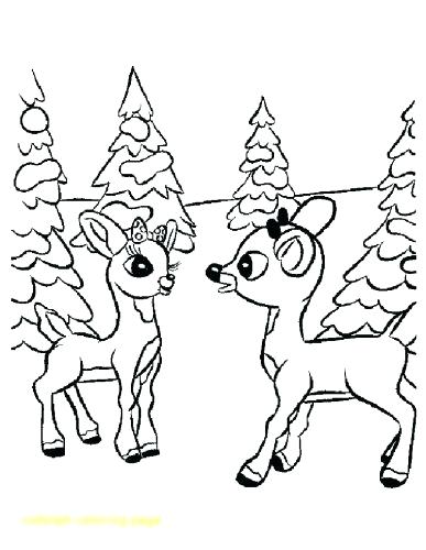 387x500 Reindeer Coloring Page Reindeer Coloring Pages Pages Rudolph