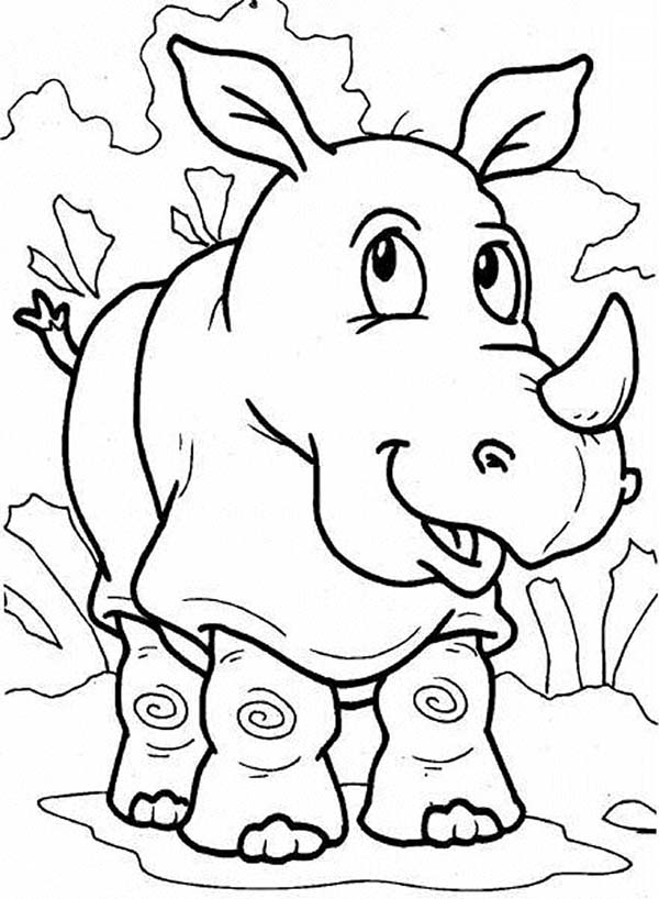 600x818 Rhino Is Thinking Coloring Pages Batch Coloring