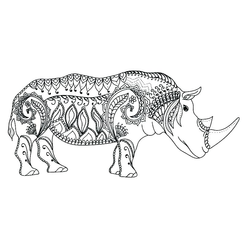 800x800 Woolly Mammoth Colouring Pages Rhino Coloring Page Baby Images