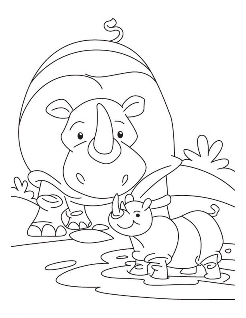 792x1024 Free Printable Rhinoceros Coloring Pages For Kids Rhinoceros