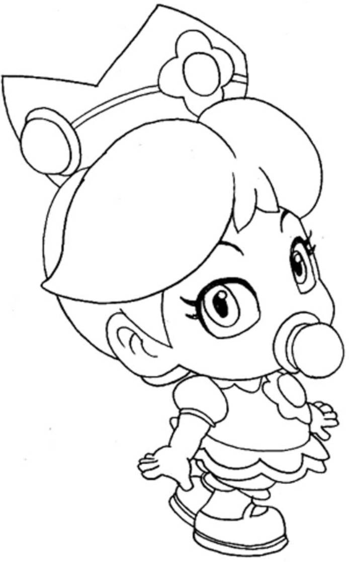 694x1116 Baby Rosalina Coloring Pages Download Ba Princess Peach Mario