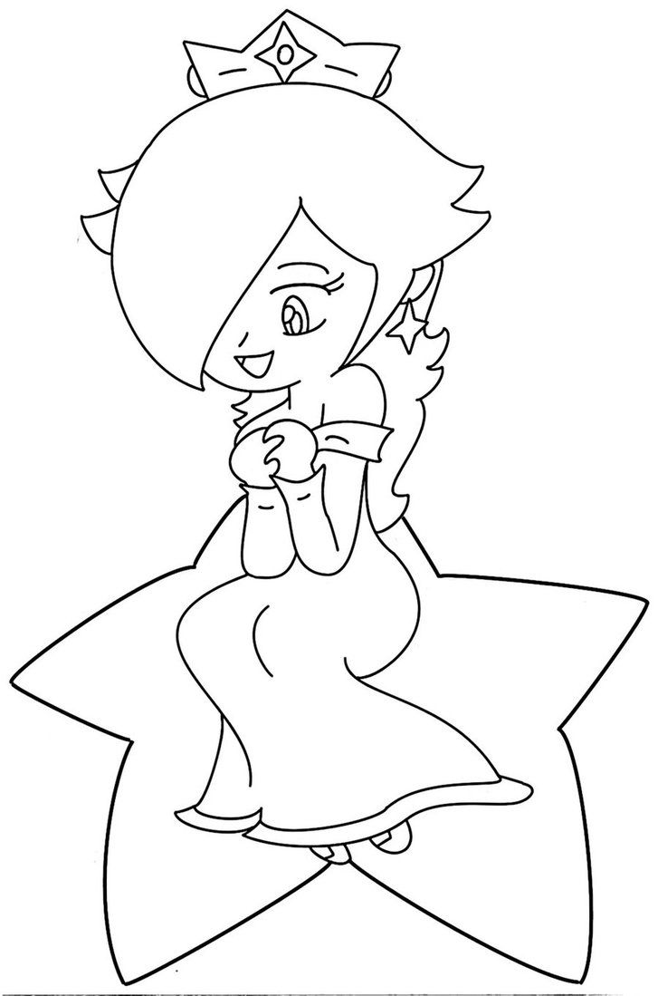 727x1099 Baby Rosalina Coloring Pages Danaamab Top Estela