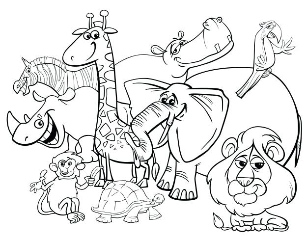 Baby Safari Animals Coloring Pages at GetDrawings | Free download