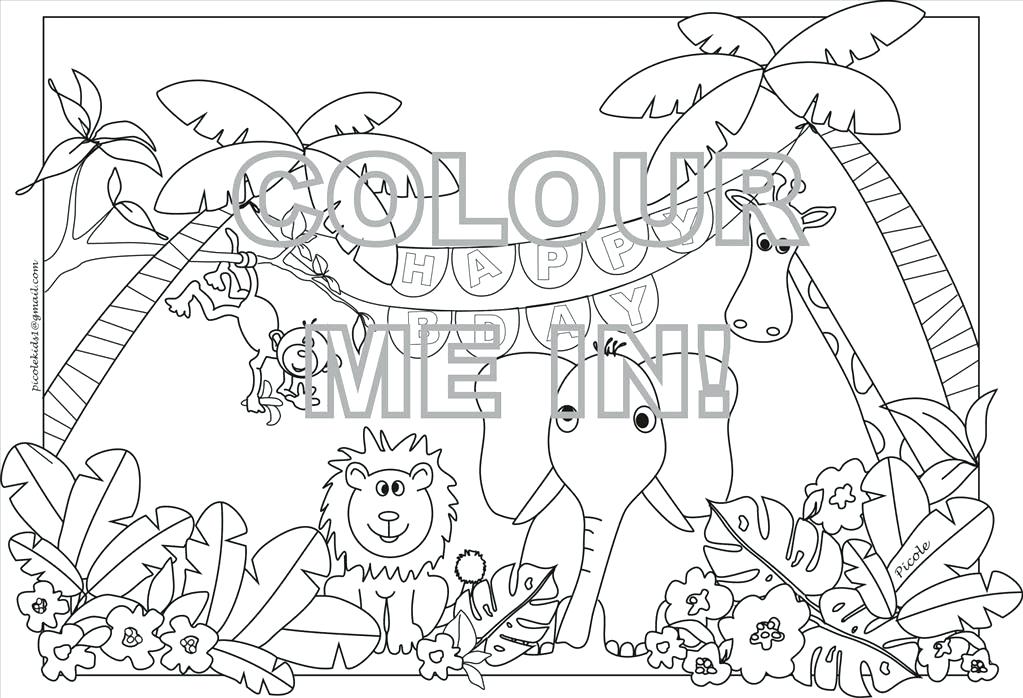 1023x698 Safari Coloring Page Best Safari Coloring Page Picture Baby Safari