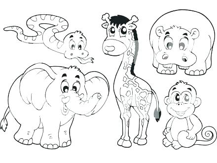 440x330 Safari Coloring Page Download Safari Animals Coloring Page Set