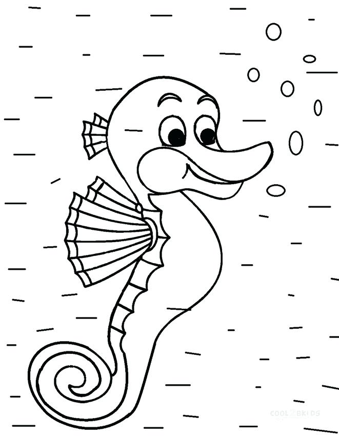 661x850 Sea Horse Coloring Page Cartoon Seahorse Coloring Pages Baby