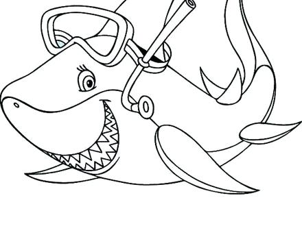 440x330 Shark Coloring Book As Cool Coloring Shark Best Great White Shark