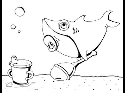 480x360 Draw And Color Baby Shark Page For Kids How To Draw Baby Shark