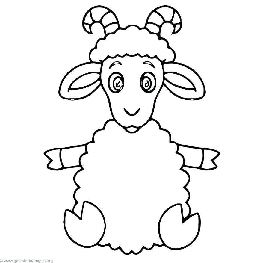 878x878 Sheep Coloring