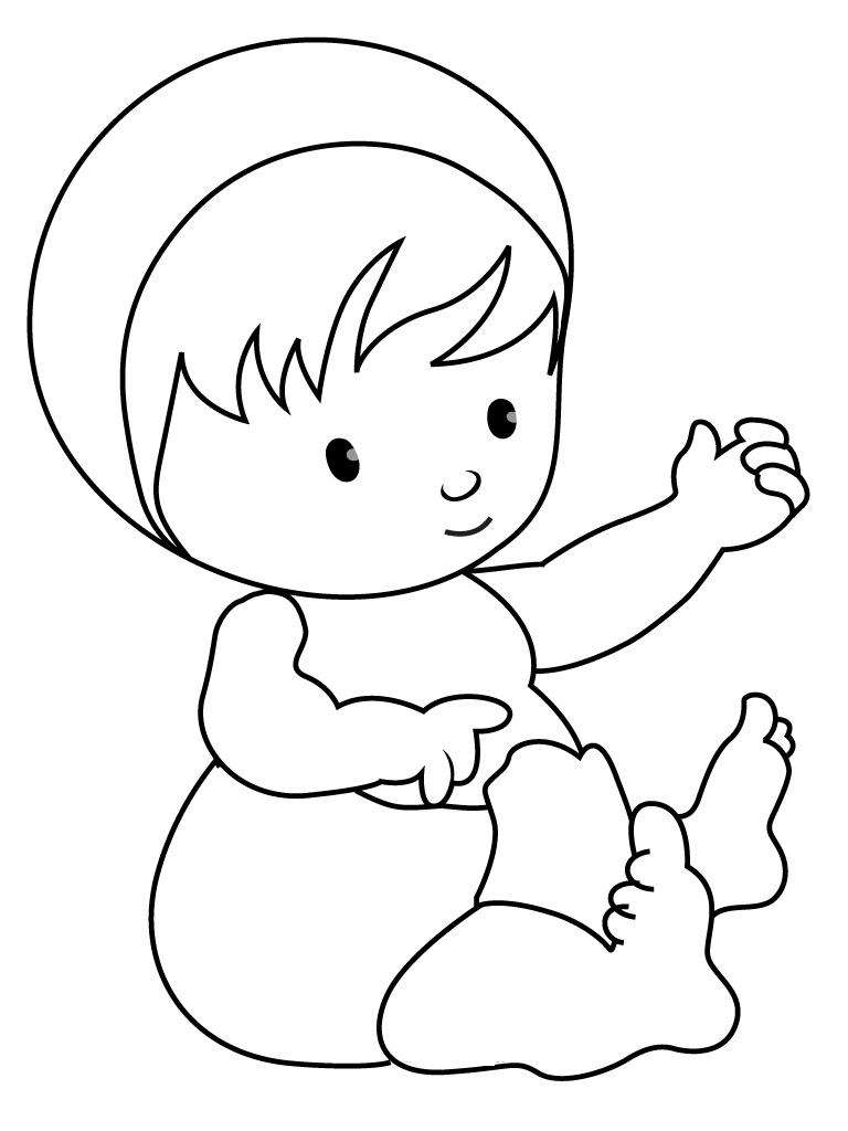768x1024 Baby Shower Coloring Pages Print