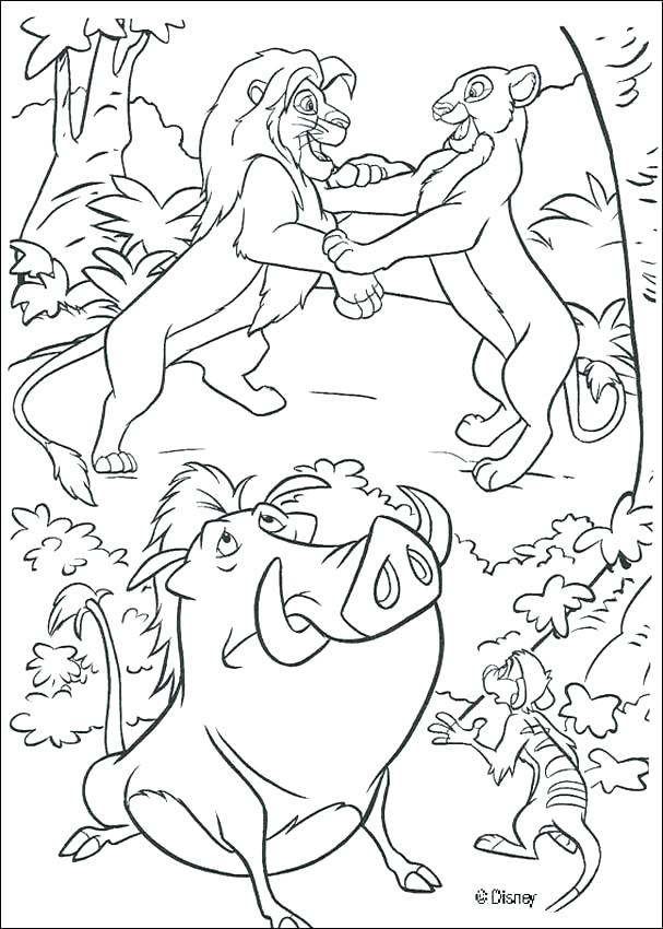 607x850 Simba Coloring Page