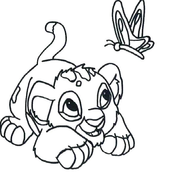 600x585 Simba Coloring Page