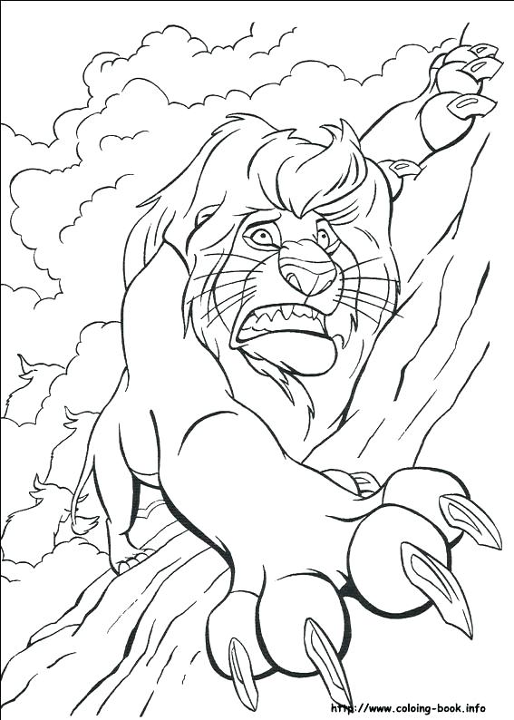 567x794 Simba Coloring Page