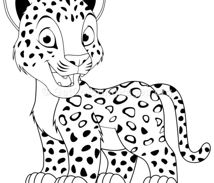 700x600 Nice Ideas Leopard Coloring Pages Cartoon Baby Leopard Coloring