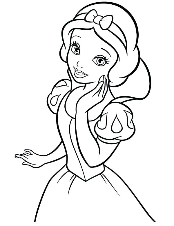 600x776 Snow White Coloring Page Elegant Snow White Coloring Page New