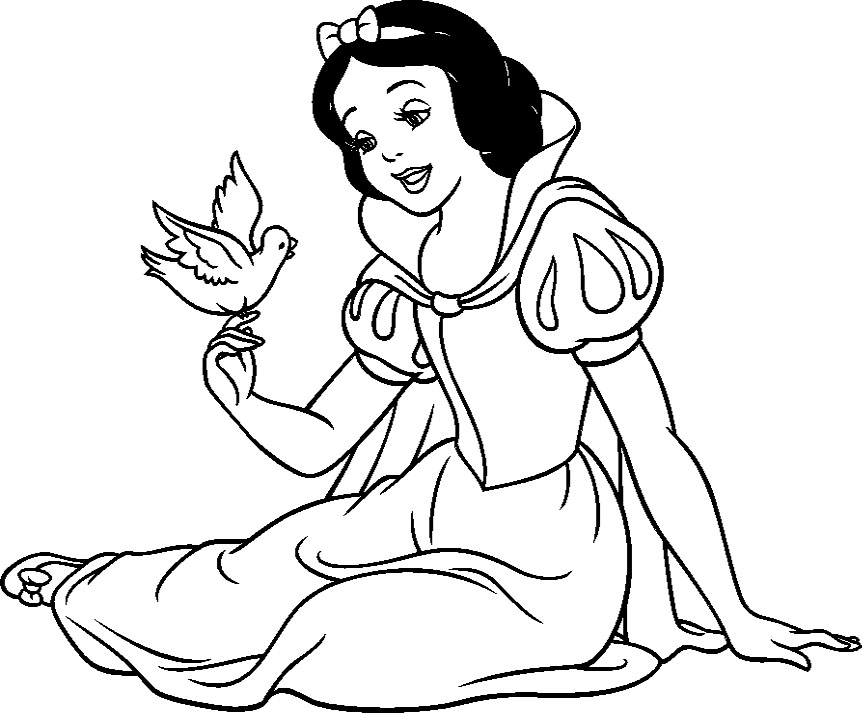 862x713 Snow White Coloring Pages