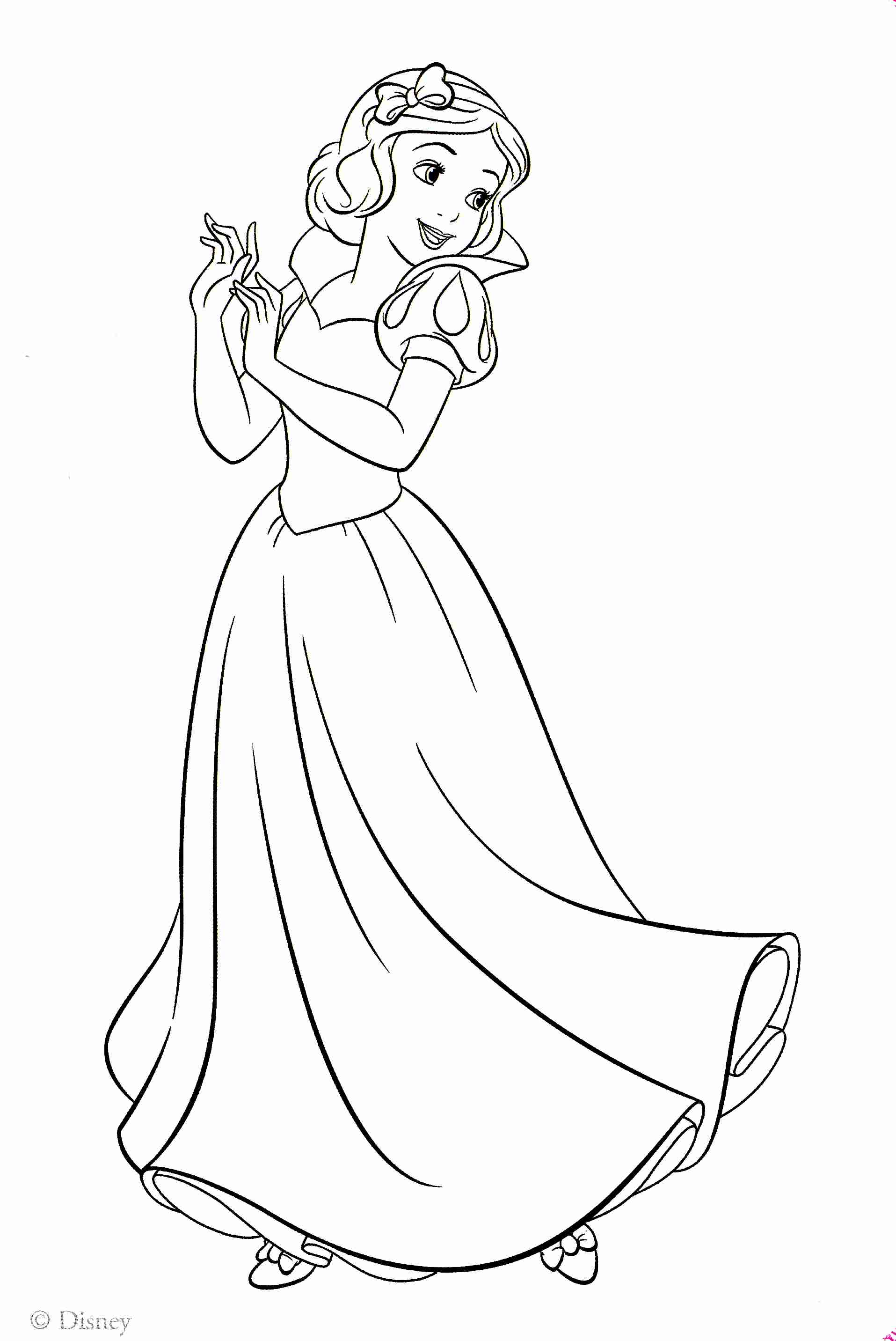 1915x2864 Baby Snow White Coloring Pages Disney And The Seven Dwarfs Free