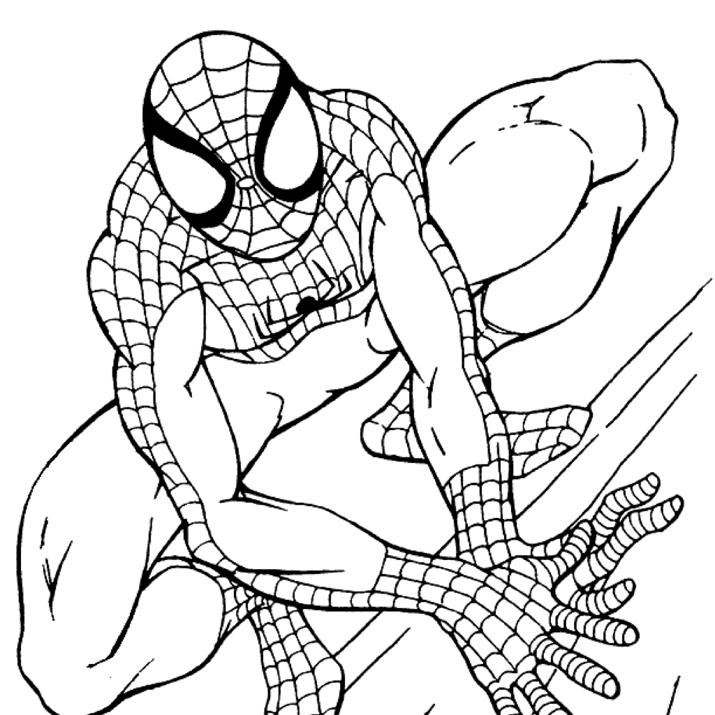 1024x1024 Spiderman Coloring