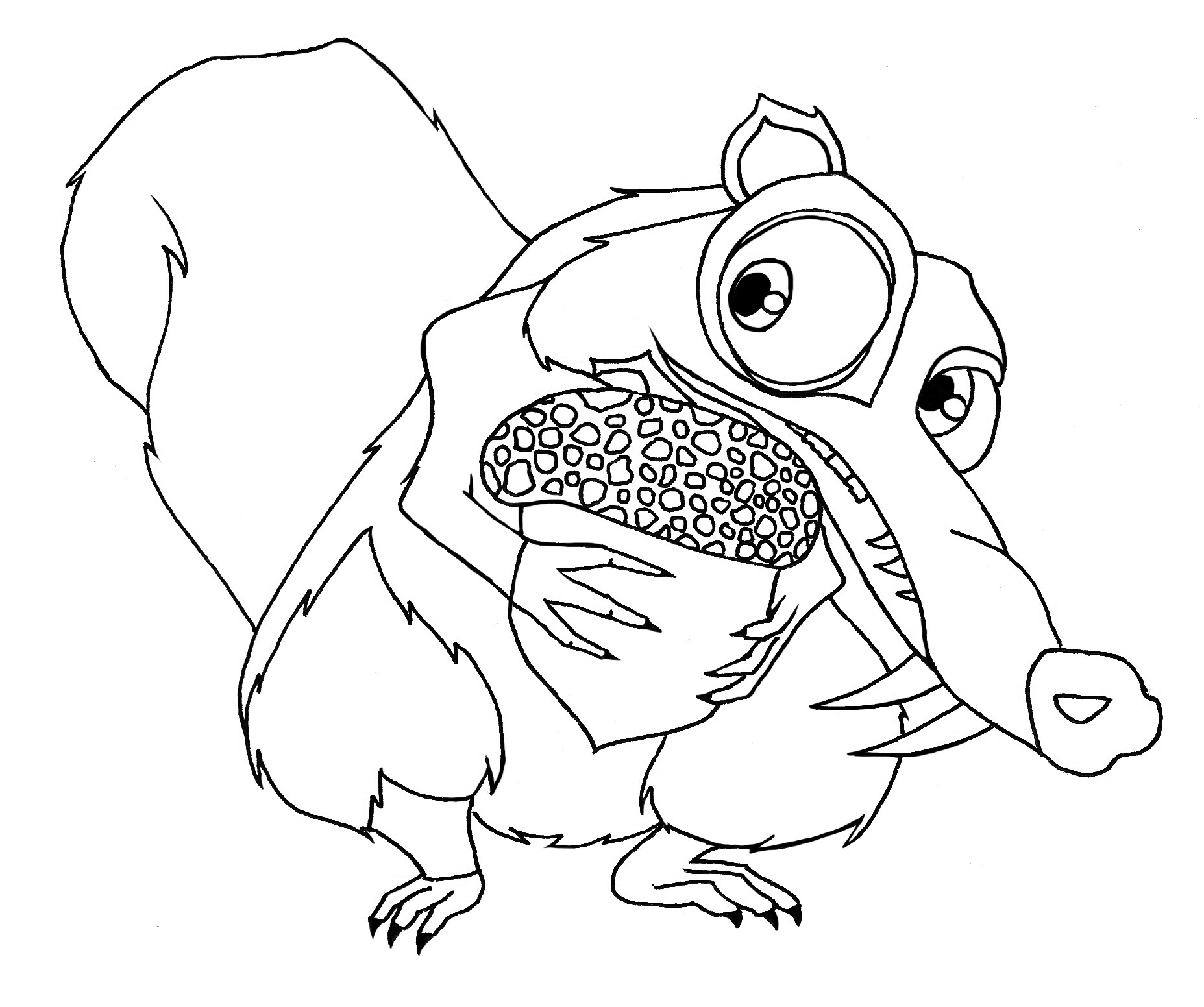 1855x1552 Sid And Baby Coloring Pages For Kids Unique Free Colour Page Scrat
