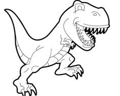 236x188 Simple T Rex Coloring Pages Kids Colouring Pages