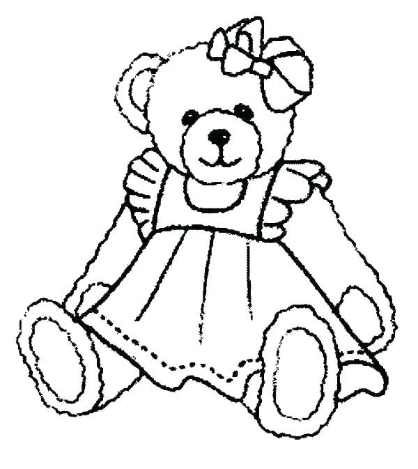 600x673 Coloring Page Of A Bear Mother And Baby Teddy Teddy Coloring Pages