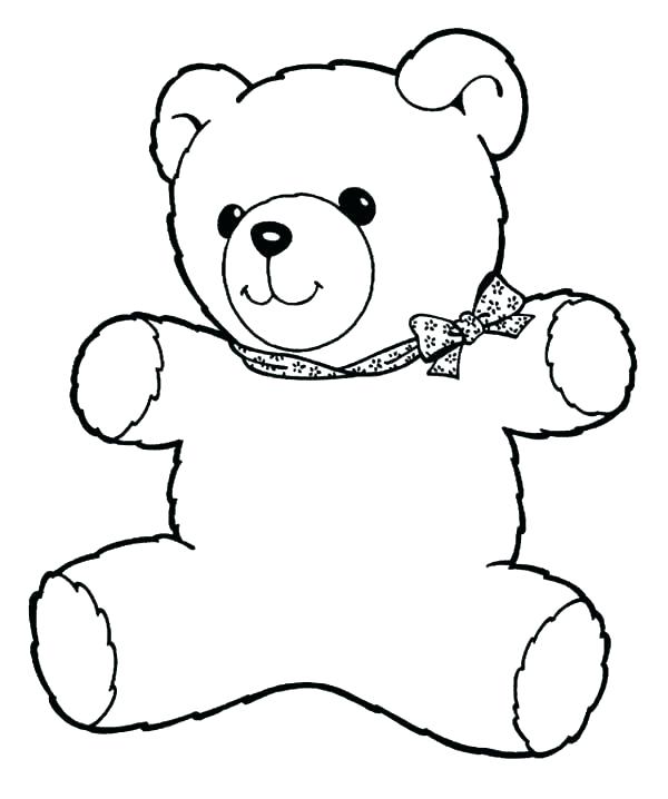 600x718 Cute Bear Coloring Pages Teddy Bear Coloring Pages Free Printable