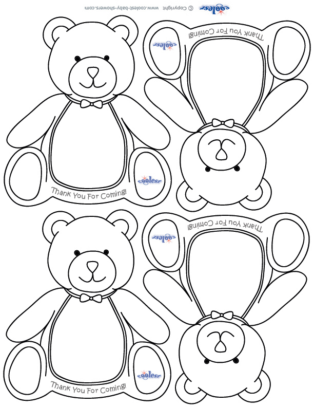 612x792 Printable Teddy Bear Thank You Cards Coolest Free Printables