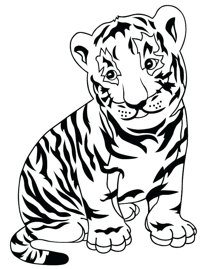 670x867 Baby Tiger Coloring Pages