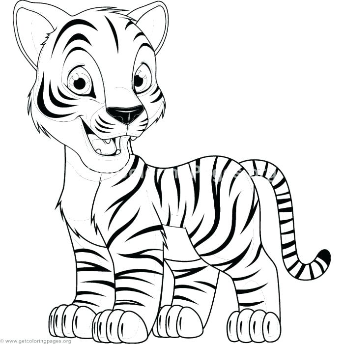 Baby Tiger Coloring Pages at GetDrawings | Free download