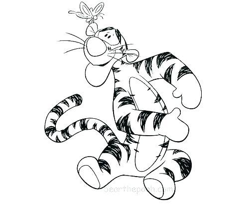 500x415 Tigger Coloring Page Baby Tigger Christmas Coloring Pages