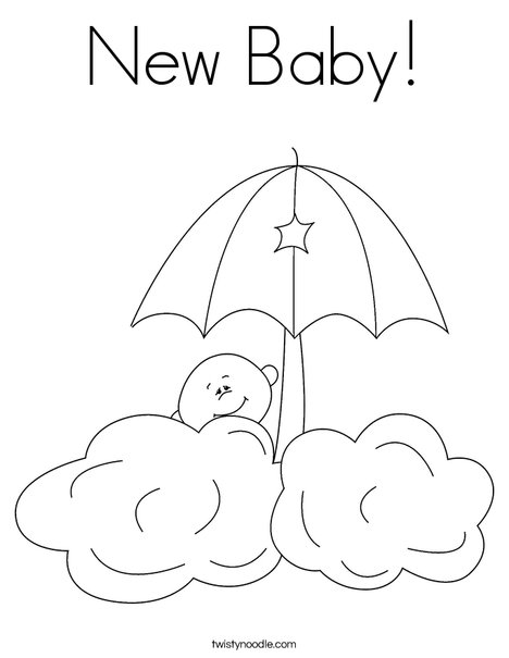 468x605 New Baby Coloring Page