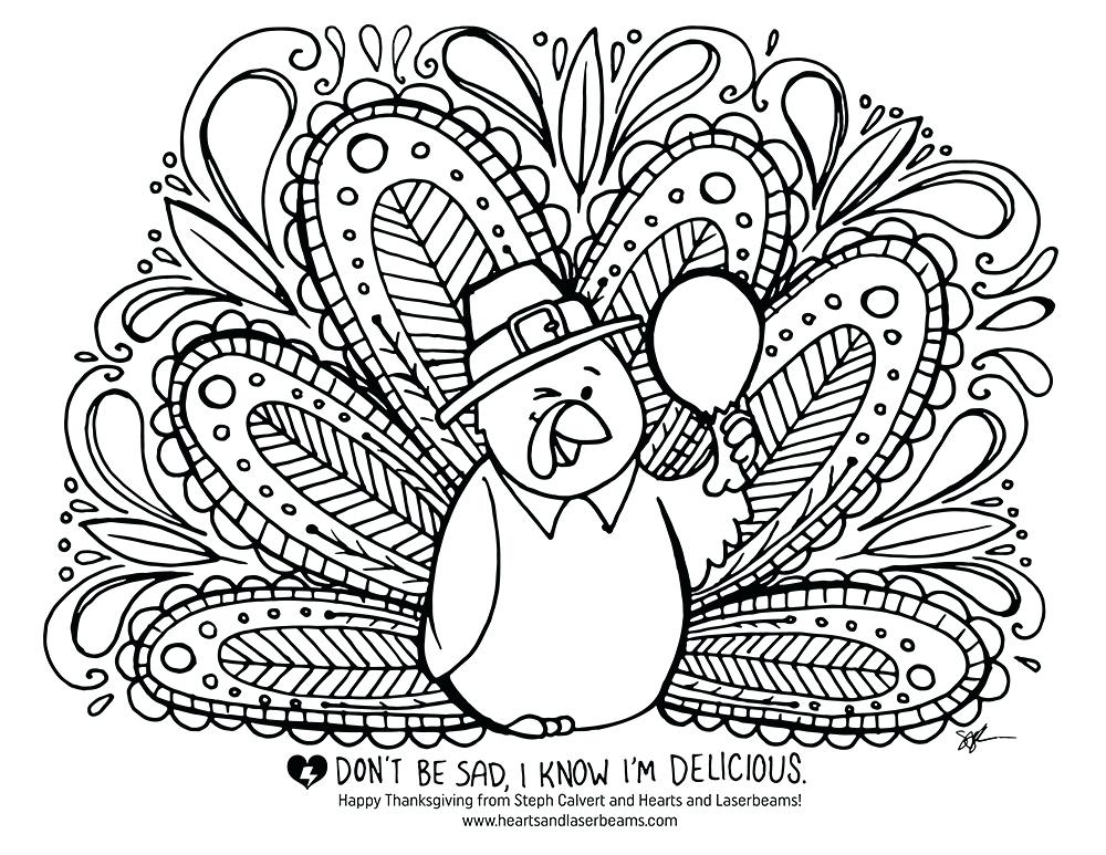 1000x773 Funny Thanksgiving Coloring Pages Cute Thanksgiving Day Turkey