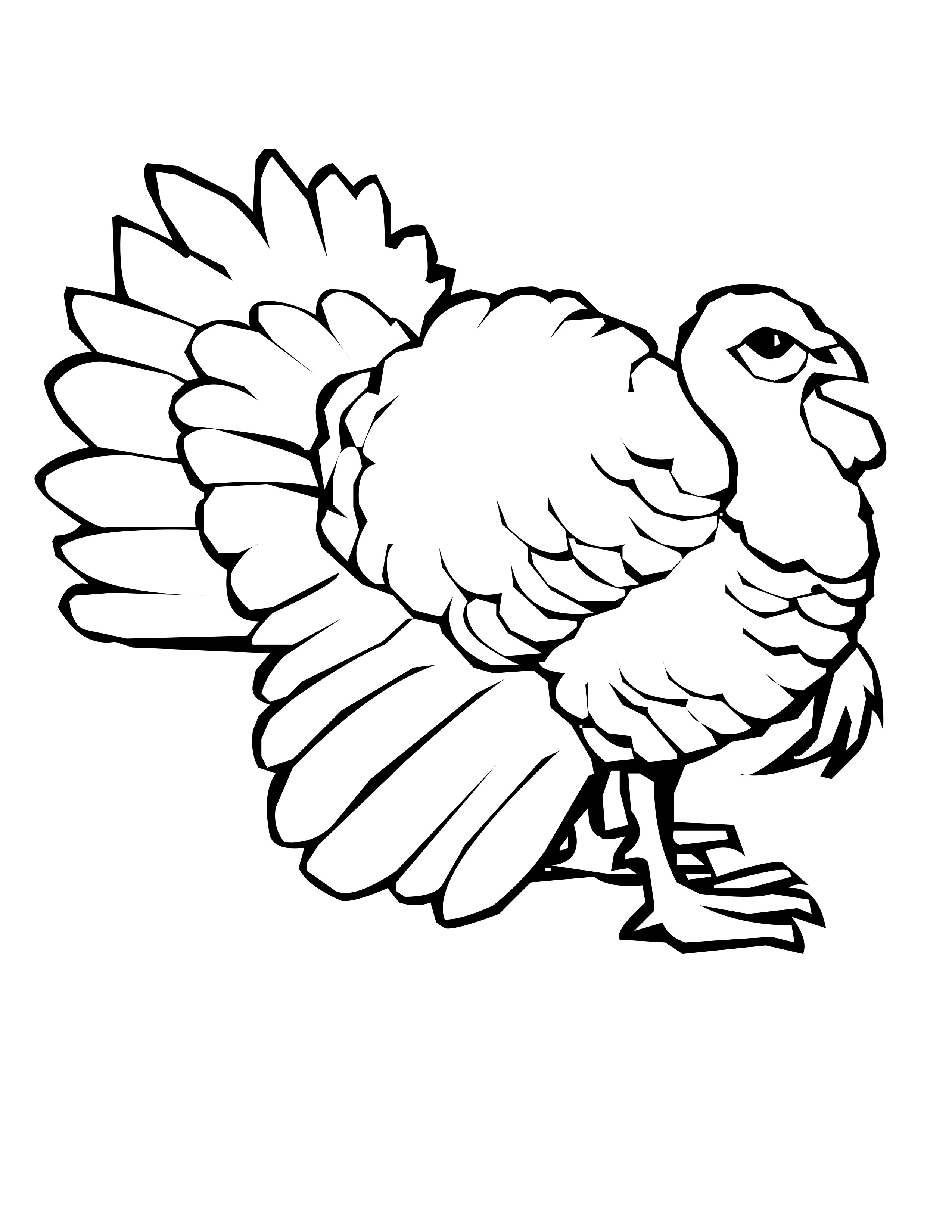 2550x3300 Turkey Coloring Pages