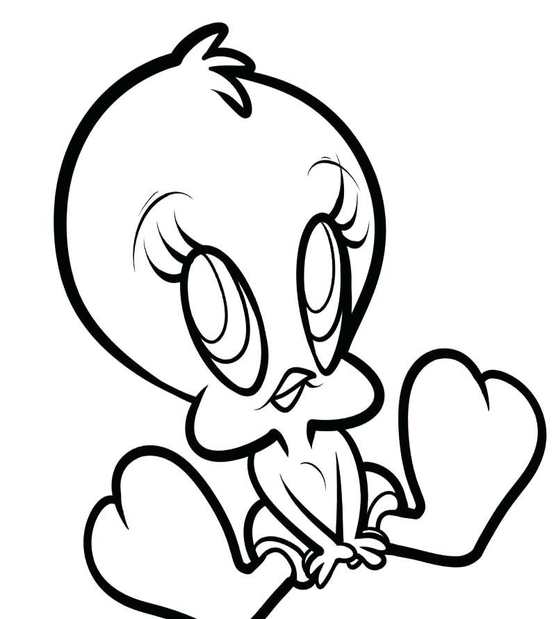 800x890 Cute Bird Coloring Pages Baby Tweety Murs
