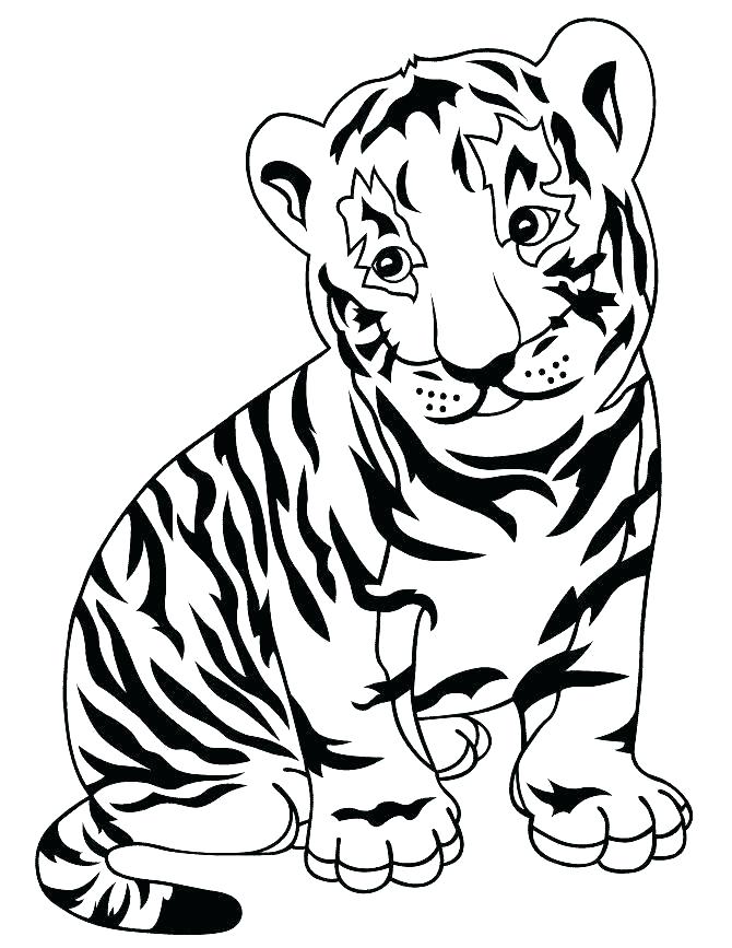 670x867 Tiger Picture To Color Baby Tiger Coloring Pages Baby Tiger