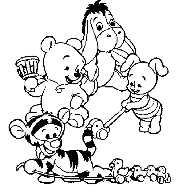582x627 Baby Winnie The Pooh Coloring Pages Ba Winnie The Pooh Coloring
