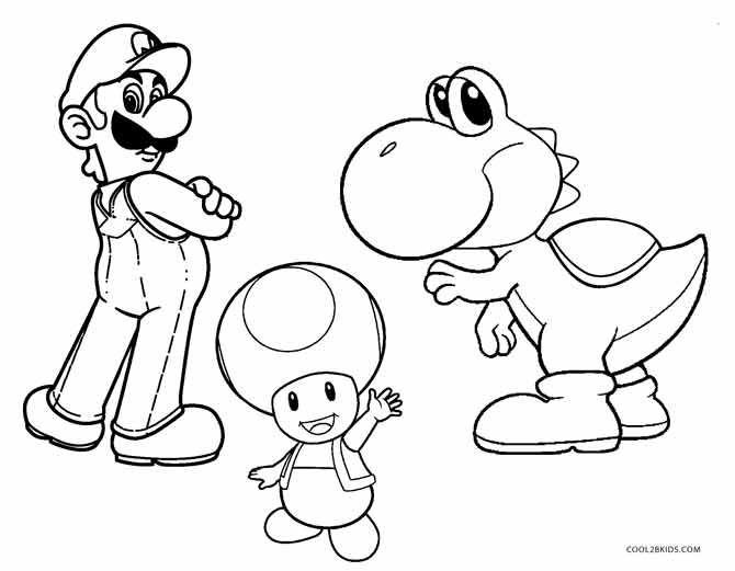 670x521 Mario And Yoshi Coloring Pages Printable In Sweet Page Paint