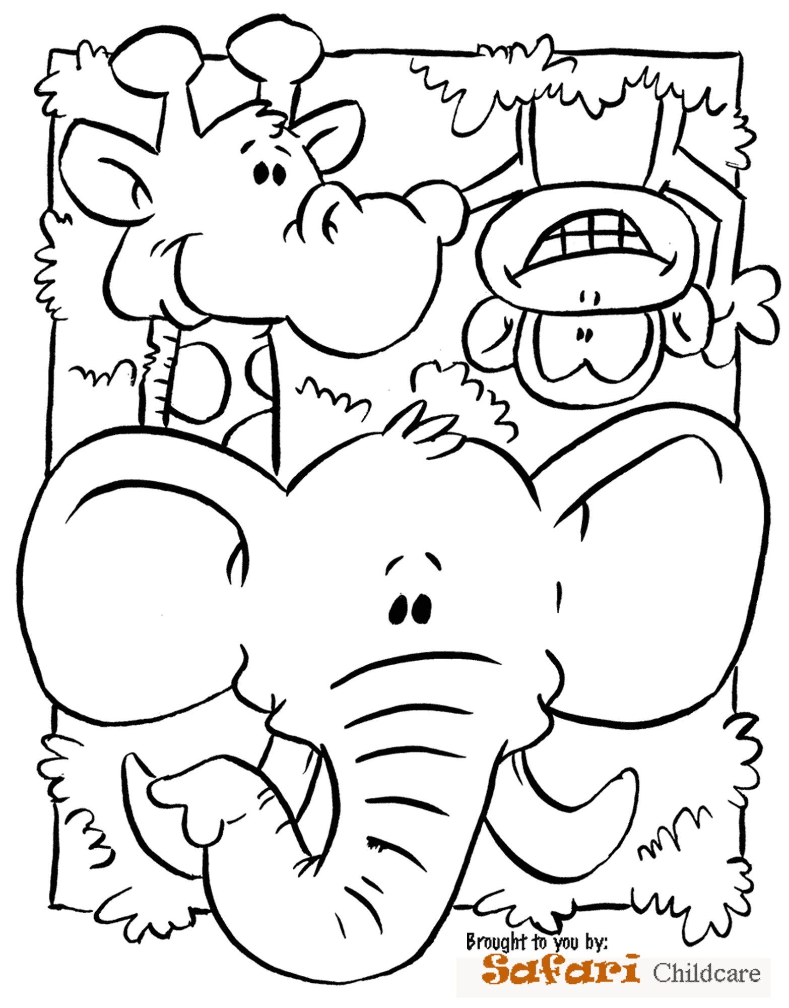 1566x2000 Zoo Animals Coloring Pages Cute Baby Animal Draw Cartoon
