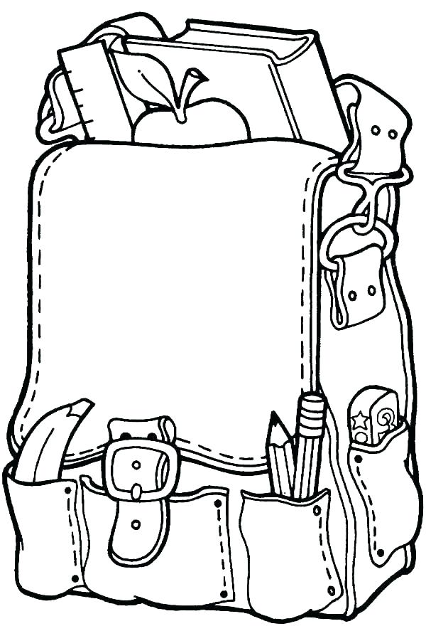 600x880 School Supplies Coloring Pages