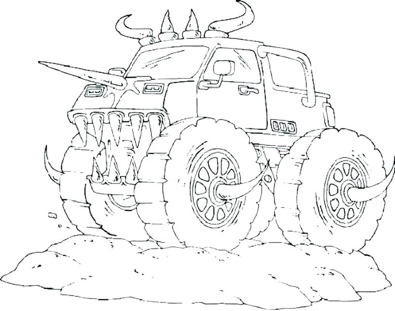 780x615 Grave Digger Coloring Page Free Truck Coloring Pages Grave Digger