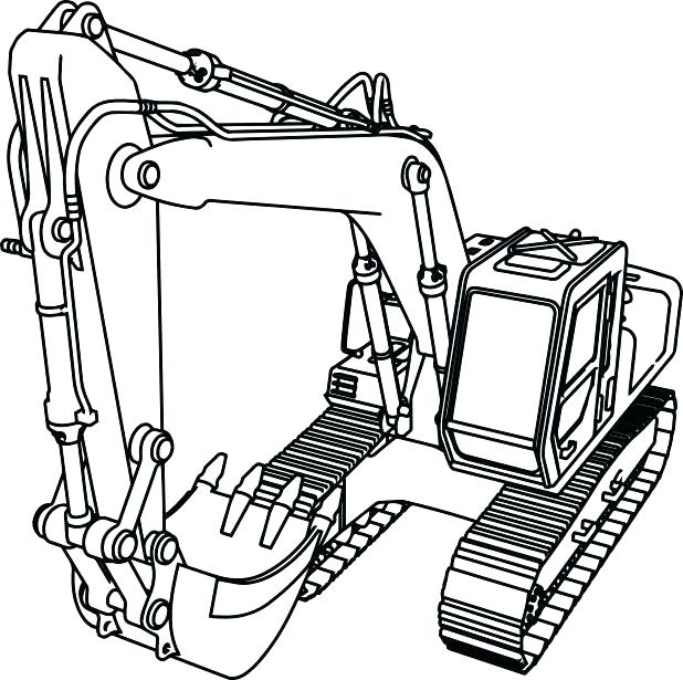 618x615 Bulldozer Coloring Page Coloring Pages Printable Bulldozer