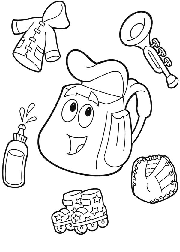 600x840 Dora The Explorer Backpack Coloring Pages Best Place To Color