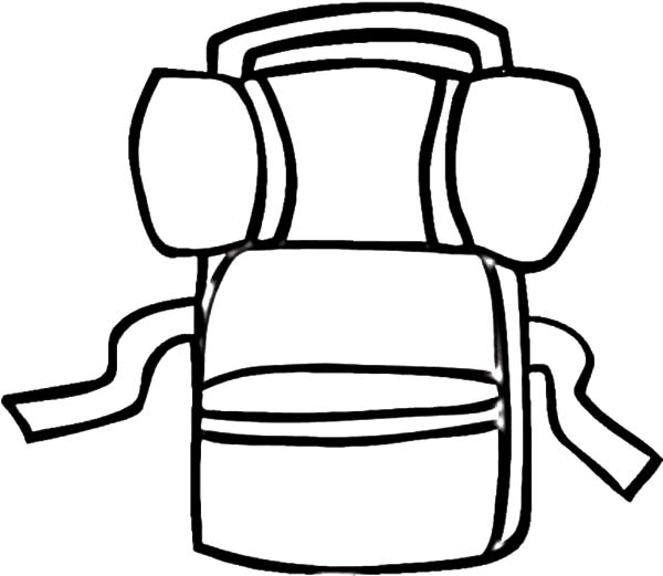 600x521 Drawing Camping Backpack Coloring Pages