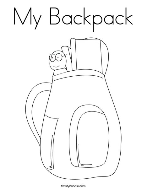 468x605 My Backpack Coloring Page