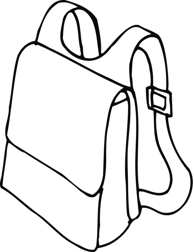 666x864 Printable Outline Of A Backpack With Straps