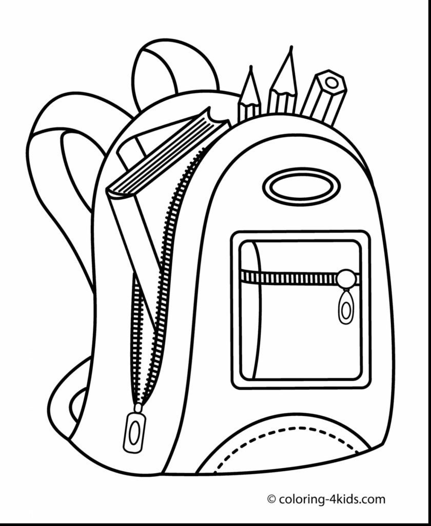 840x1024 Backpack Coloring Page
