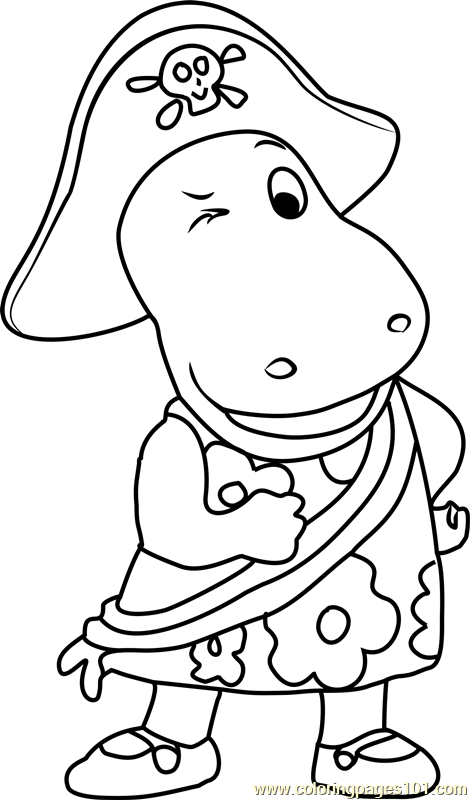 470x800 Tasha Pirate Coloring Page