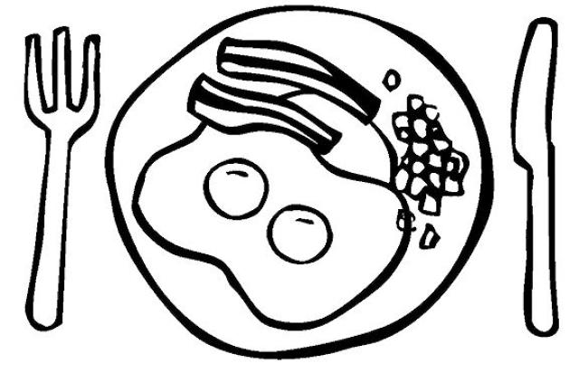 640x412 Printable Pictures Breakfast Coloring Pages About Remodel