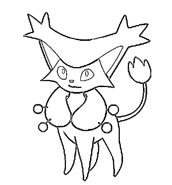 600x648 Skitty Coloring Pages Coloring Pages Pokemon Delcatty Drawings