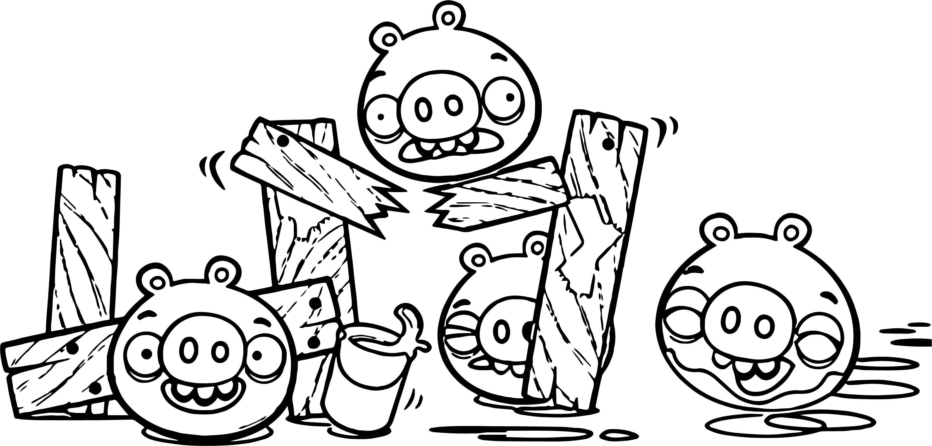 3218x1539 Incredible Bad Piggies Coloring Page Wecoloringpage Pics For Cat